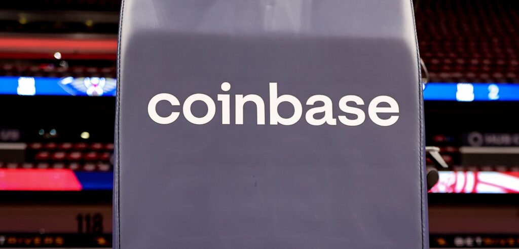 ny-attorney-general-targets-prediction-markets-in-lawsuit-against-coinbase-and-gemini↗ Pictured: A detailed view of the Coinbase logo.