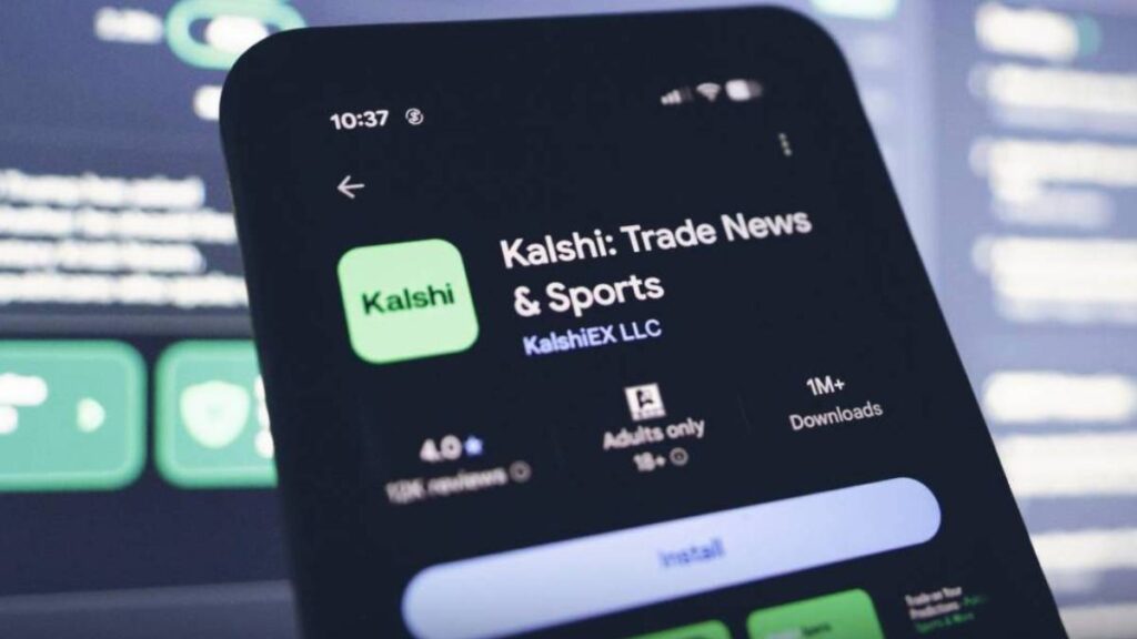 Kalshi app interface displaying Art Markets prediction contracts based on fine art auction outcomes, allowing users to trade on prices, records, and total sales from major houses like Sotheby’s and Christie’s in a regulated marketplace.