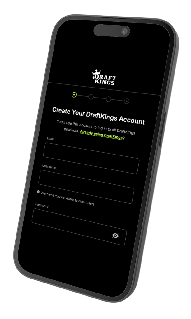 Create your DraftKings Predictions Account on mobile.